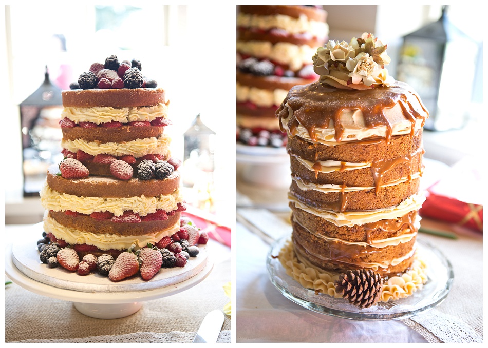 Naked wedding cake