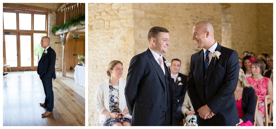 Groom at Kingscote Barn