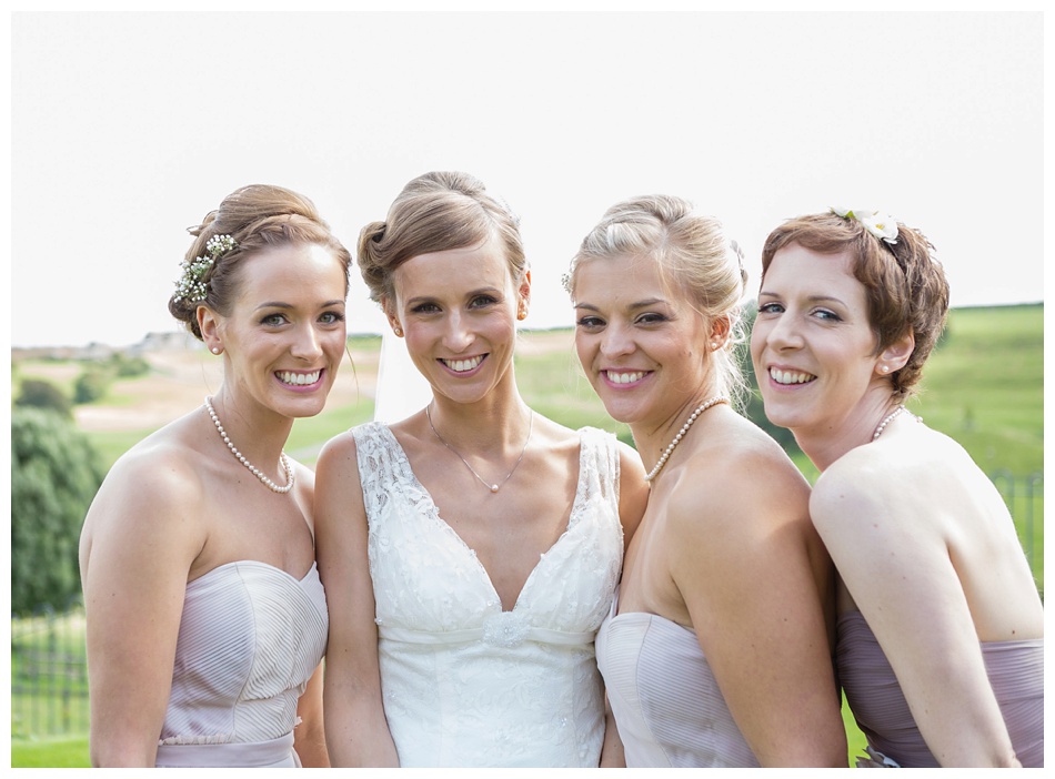 Bridesmaids at Kingscote Barn, Gloucestershire