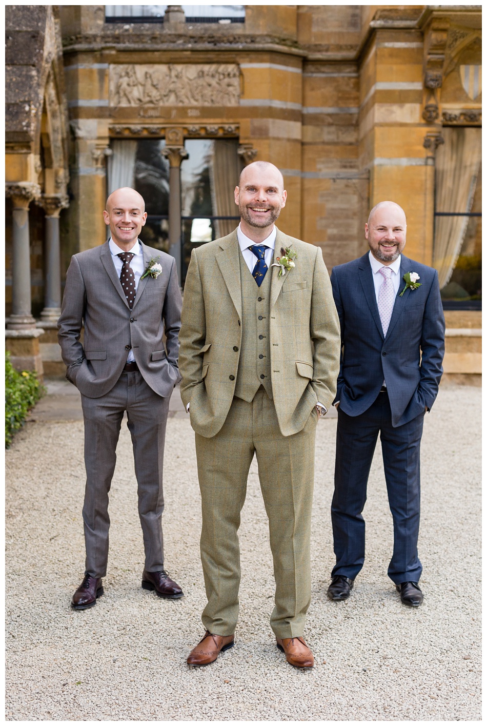 Groomsmen at Ettington Park Wedding