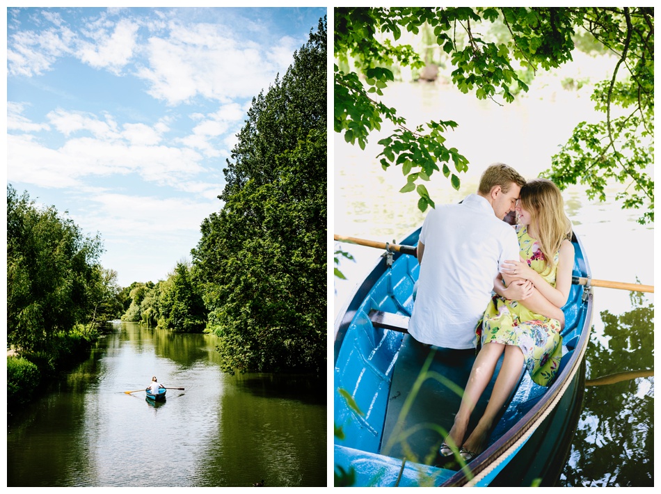 Rowing boat engagement shoot