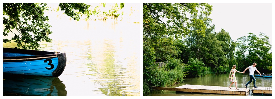 rowing boat couple shoot