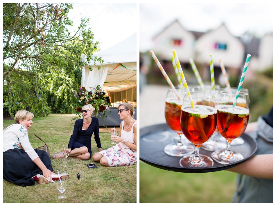 colourful marquee wedding