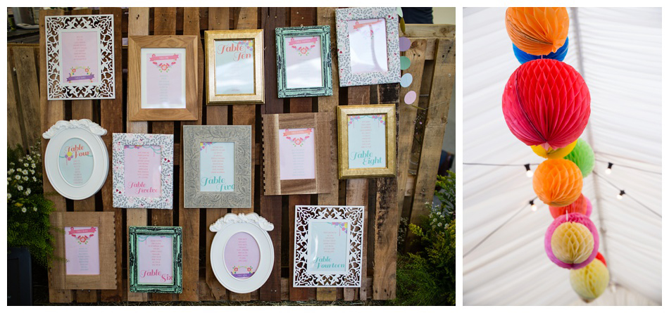 table plan using picture frames