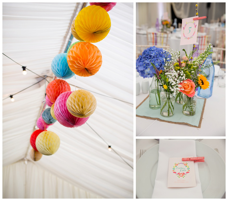 colourful wedding lanterns