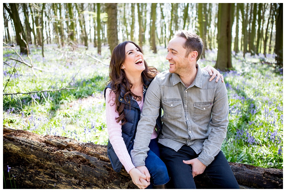 bluebells engagement shoot