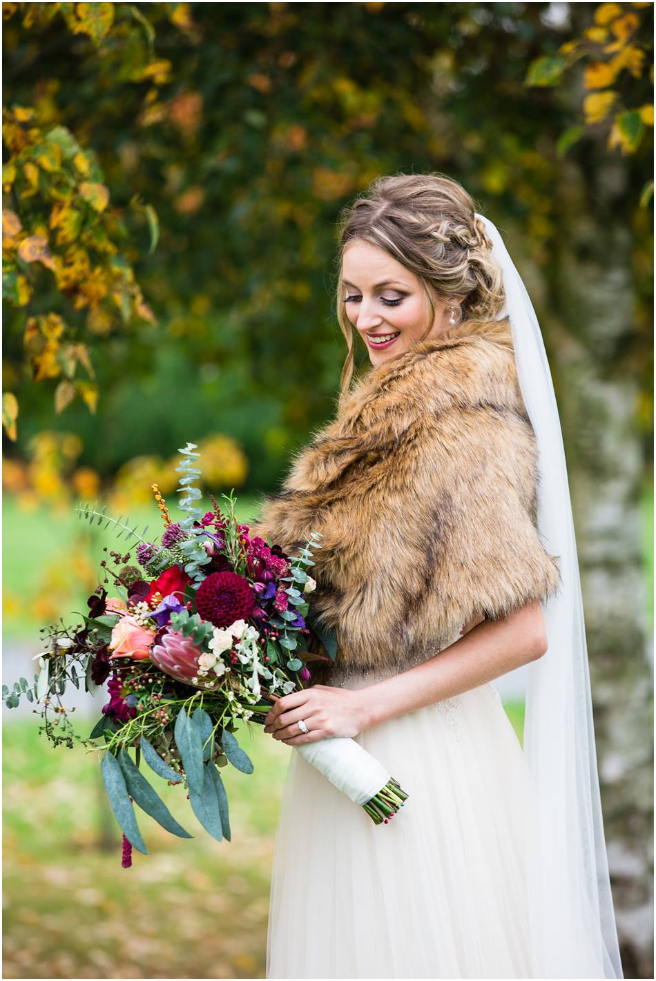 Cosy Autumn wedding at Curradine Barns