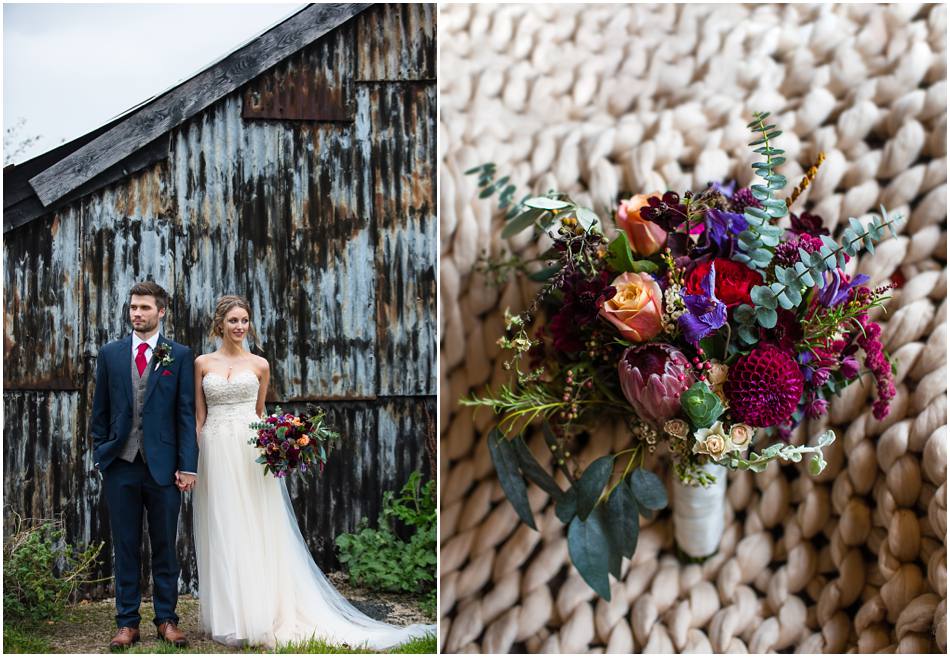 Cosy Autumn wedding at Curradine Barns