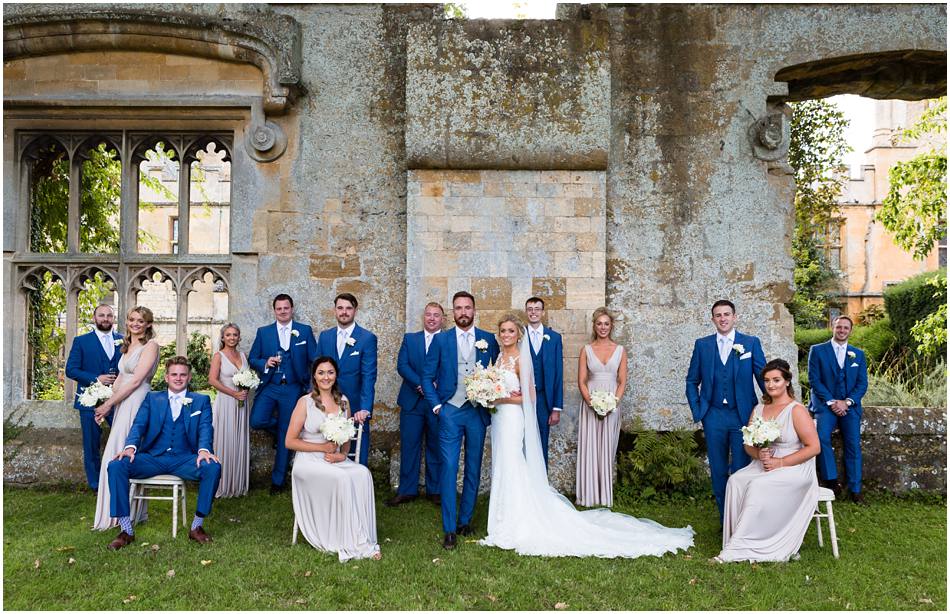 Bridal party photos; Sudeley Castle wedding photography