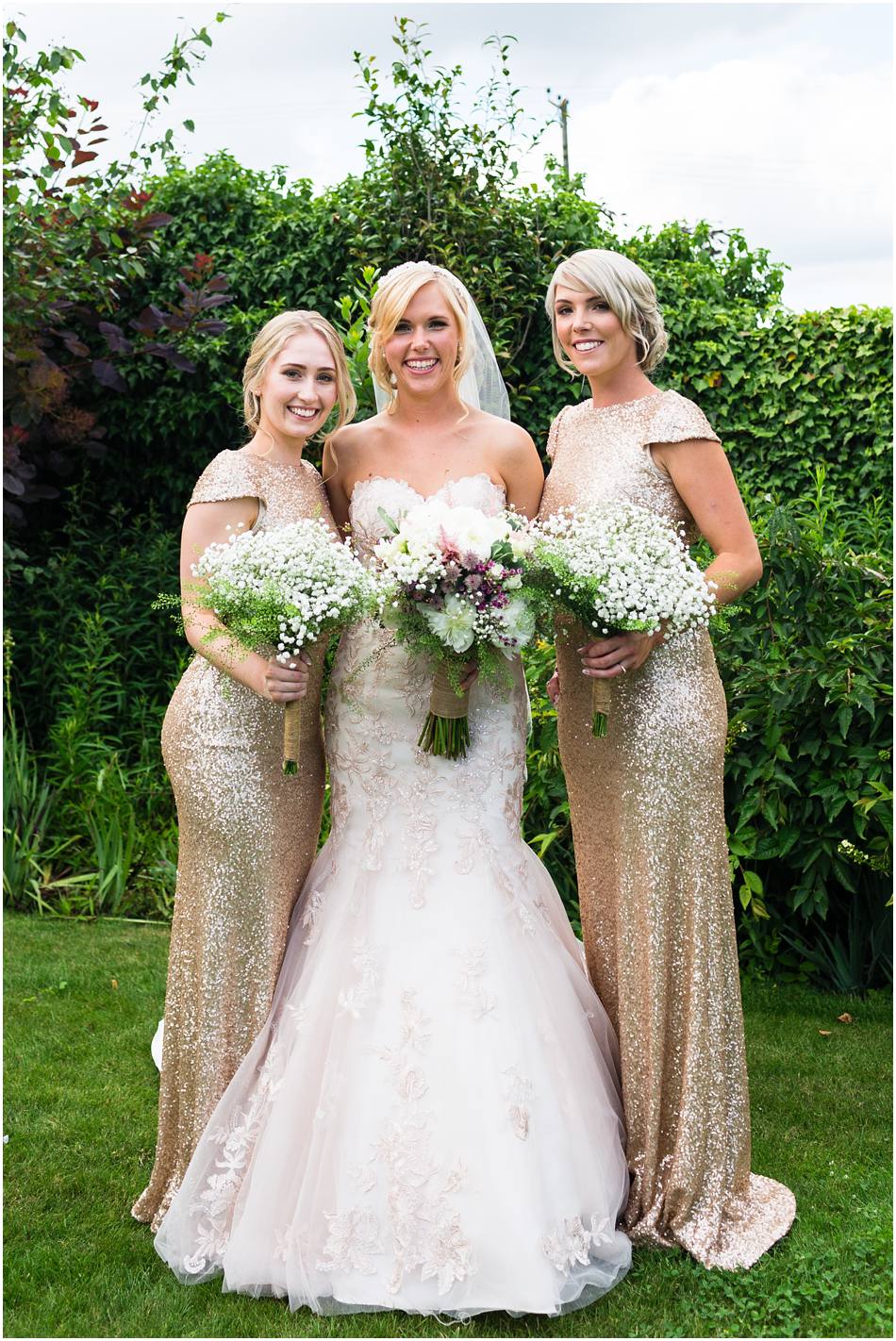 colourful curradine barns wedding with gold sequin dresses