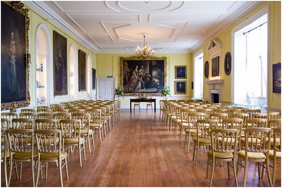 Doddington Hall wedding photography; the beautiful ceremony room