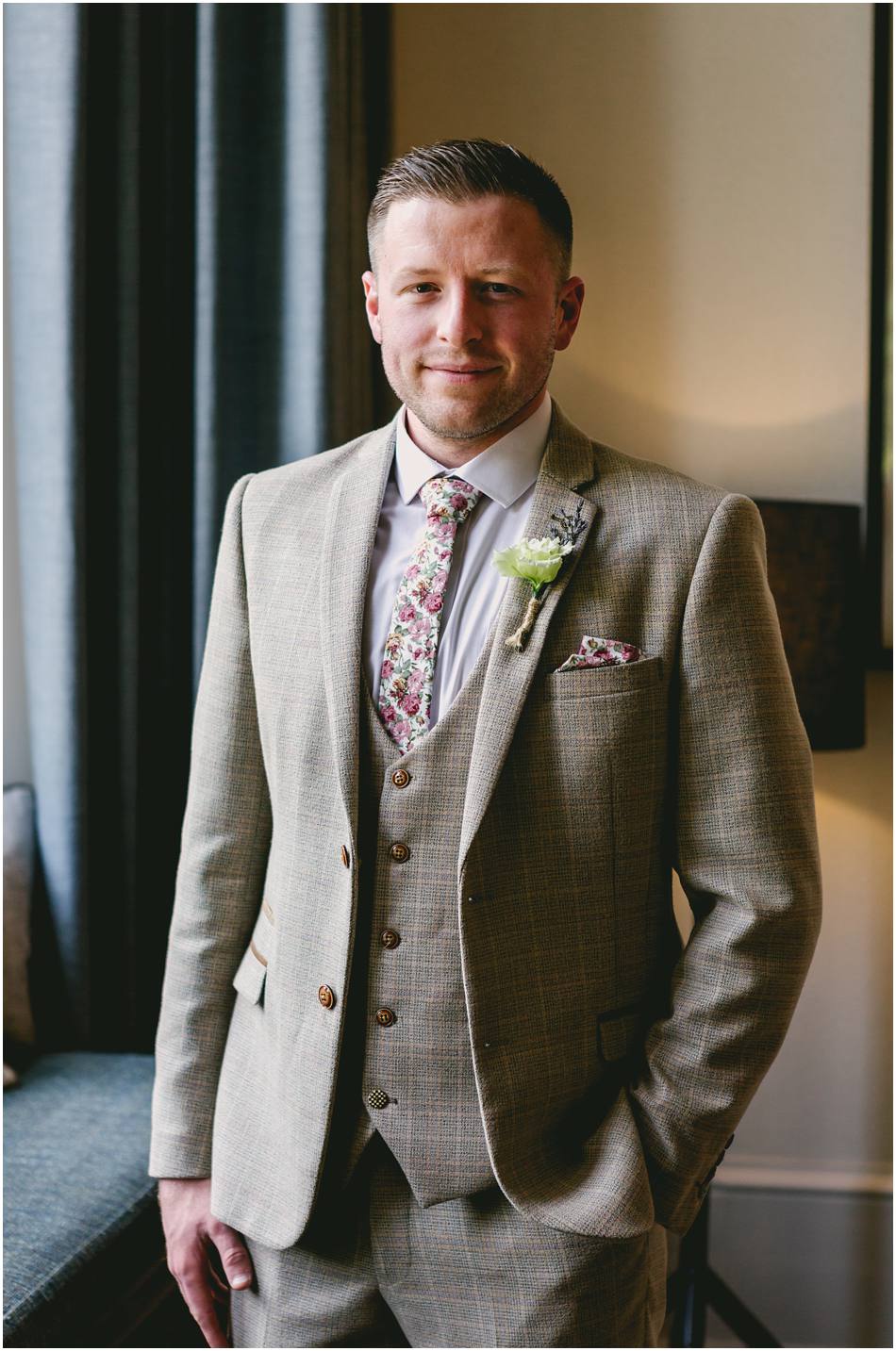 Portrait of the Groom at his Hampton Manor Secret Garden wedding