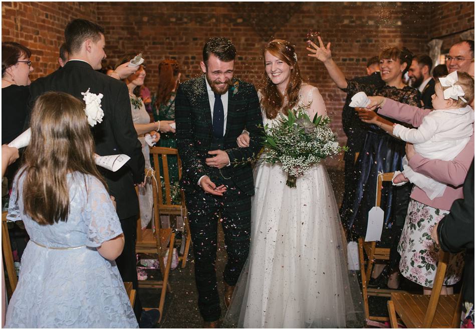 confetti inside at this vintage diy inspired Curradine Barns wedding