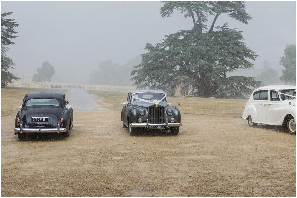 rainy wedding at Compton Verney