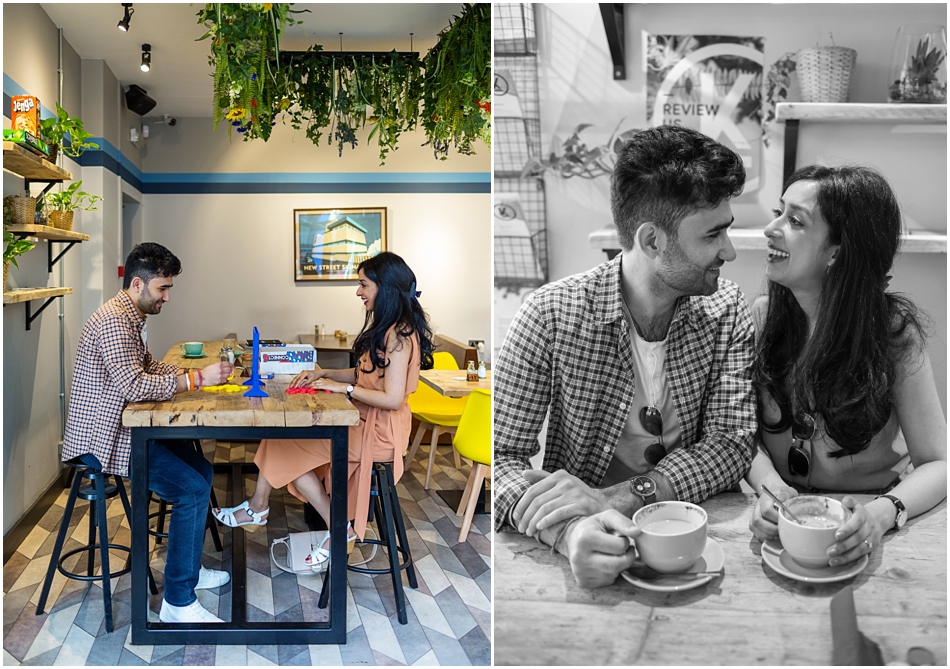 Digbeth Engagement shoot in a cool coffee shop