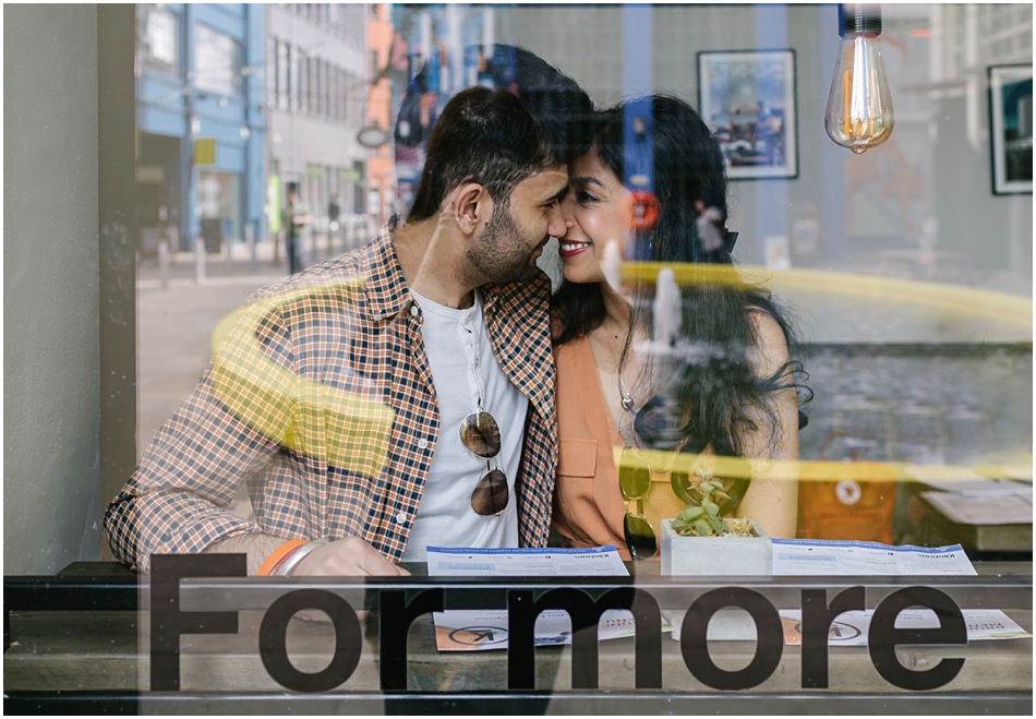 Digbeth engagement shoot in a cool cafe