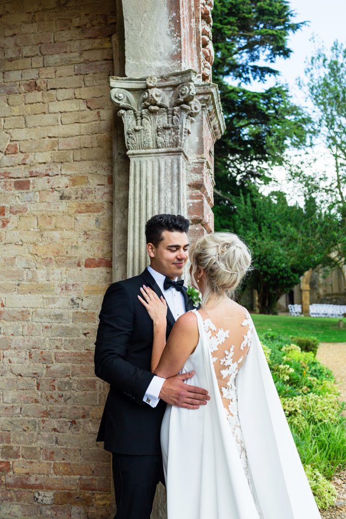 Ettington Park Hotel wedding photography; Bride and Groom portrait