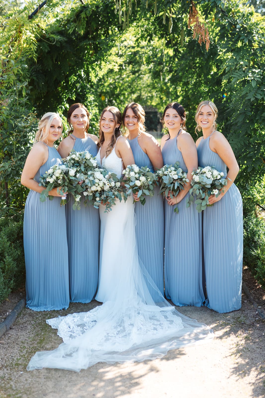 Bridesmaids at a Thorpe Garden wedding