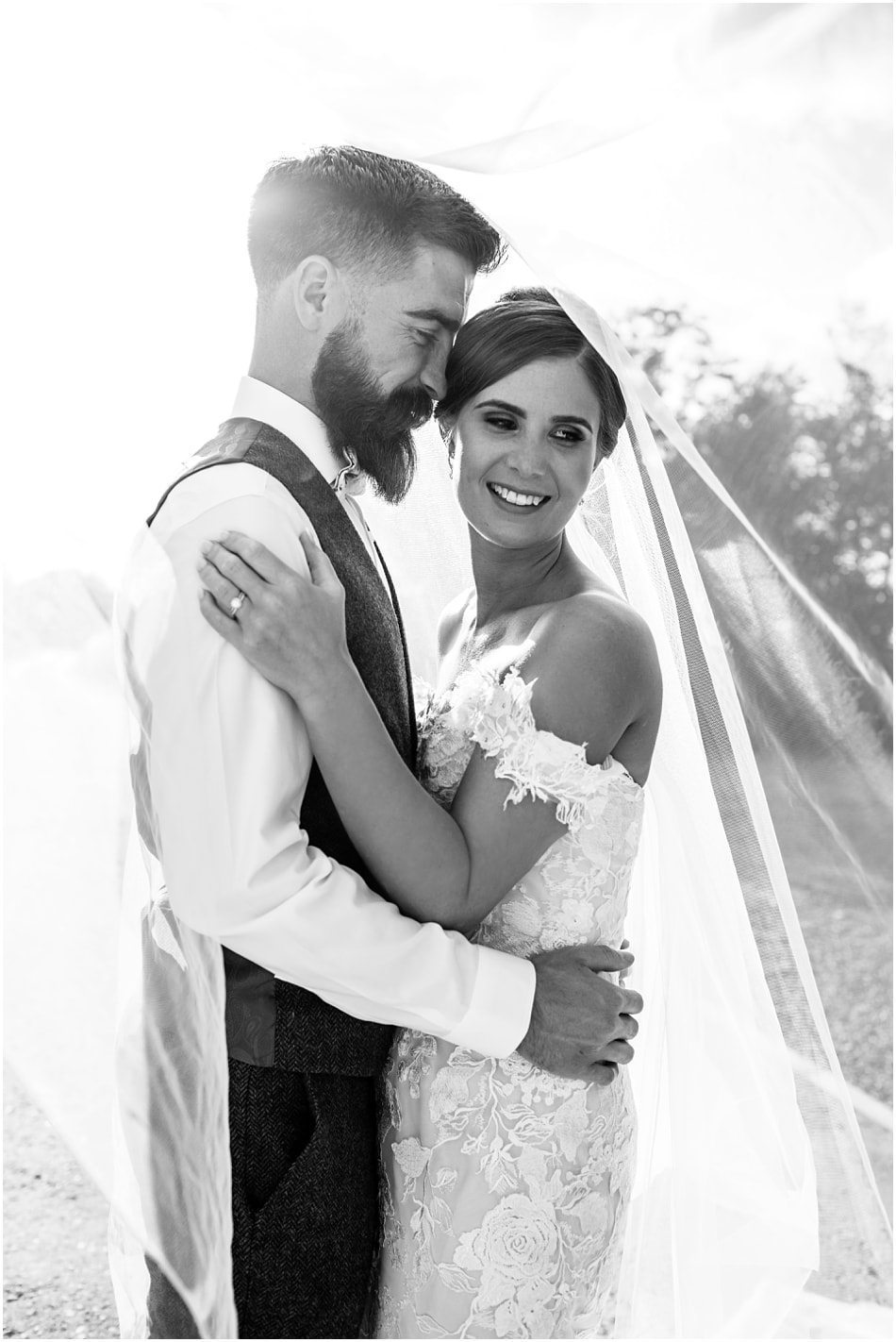 Shustoke Barn wedding photography | portrait of a Bride & Groom on their wedding day.