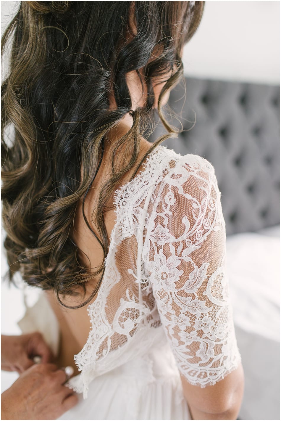 Modern boho Dana Bolton wedding dress