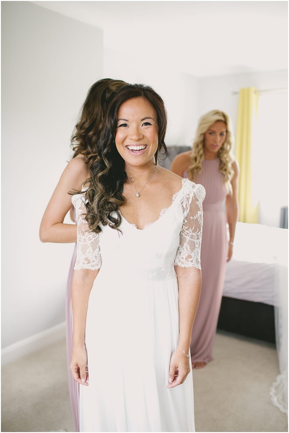 Bride getting ready at Gorcott Hall