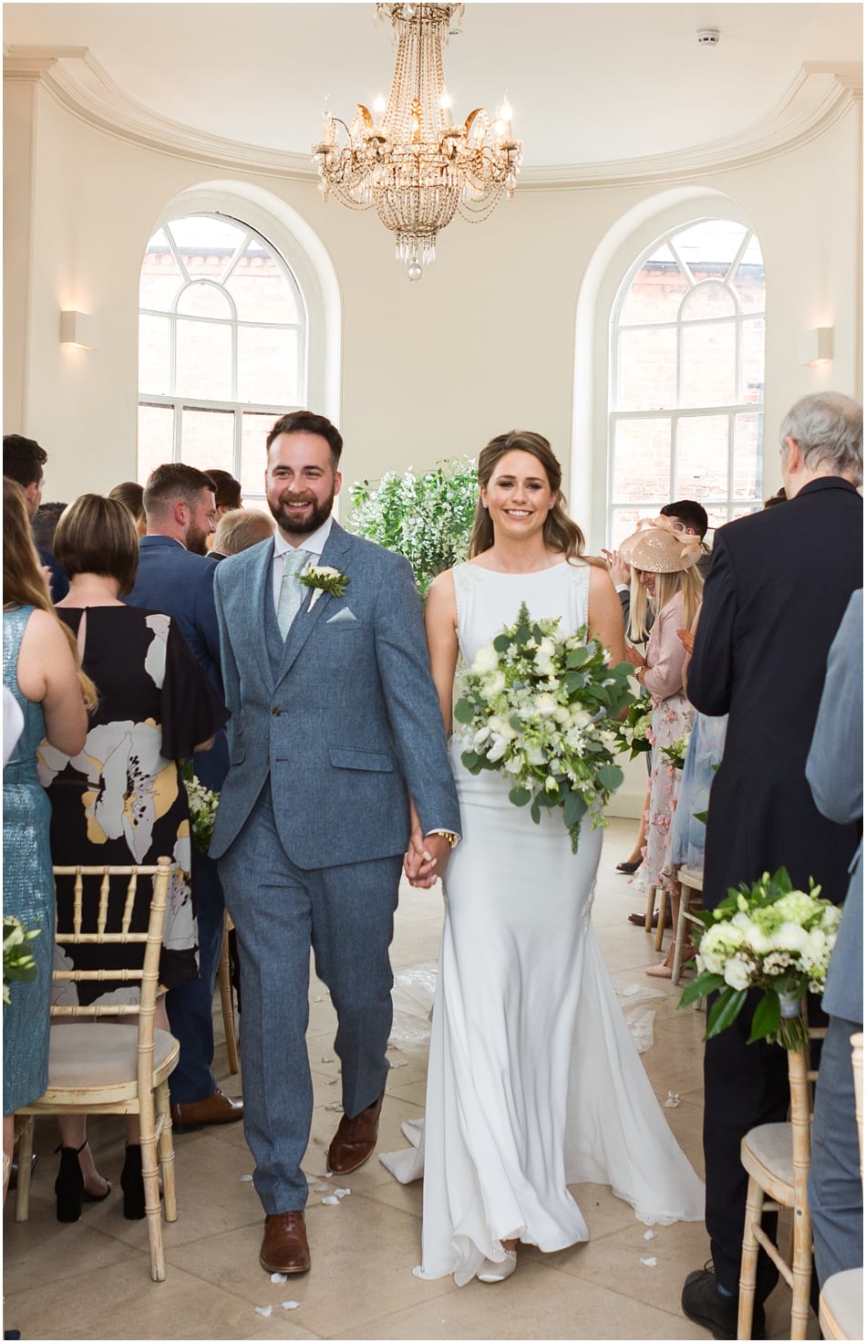 Iscoyd Park wedding photography | couple walking down the aisle