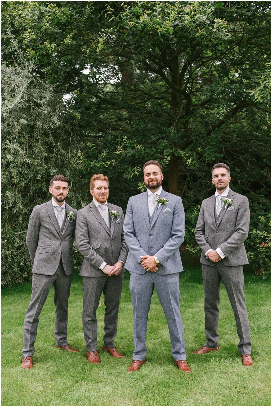 Groomsmen at an Iscoyd Park wedding