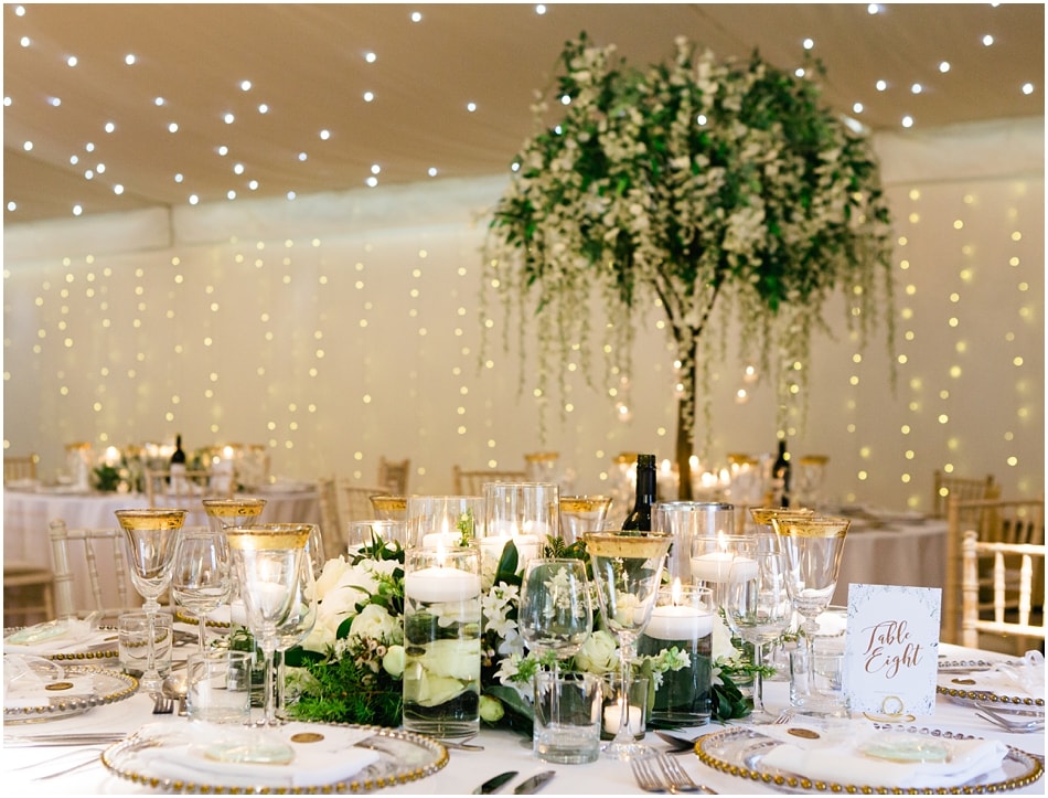 Red Floral Architecture at Iscoyd Park wedding