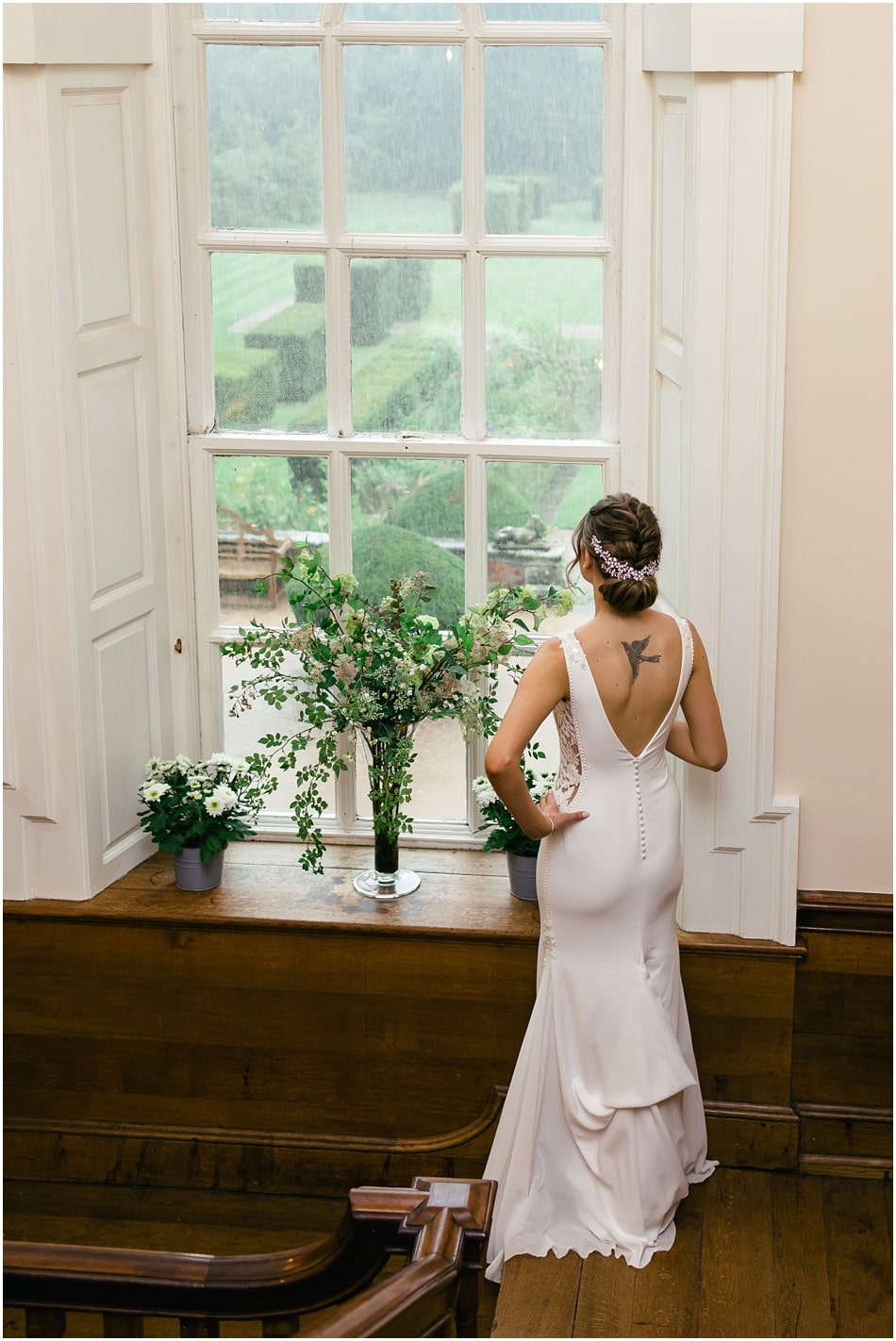 Bride wearing Pronovias at Iscoyd Park wedding