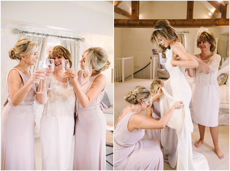 Bride getting ready at Alrewas Hayes wedding