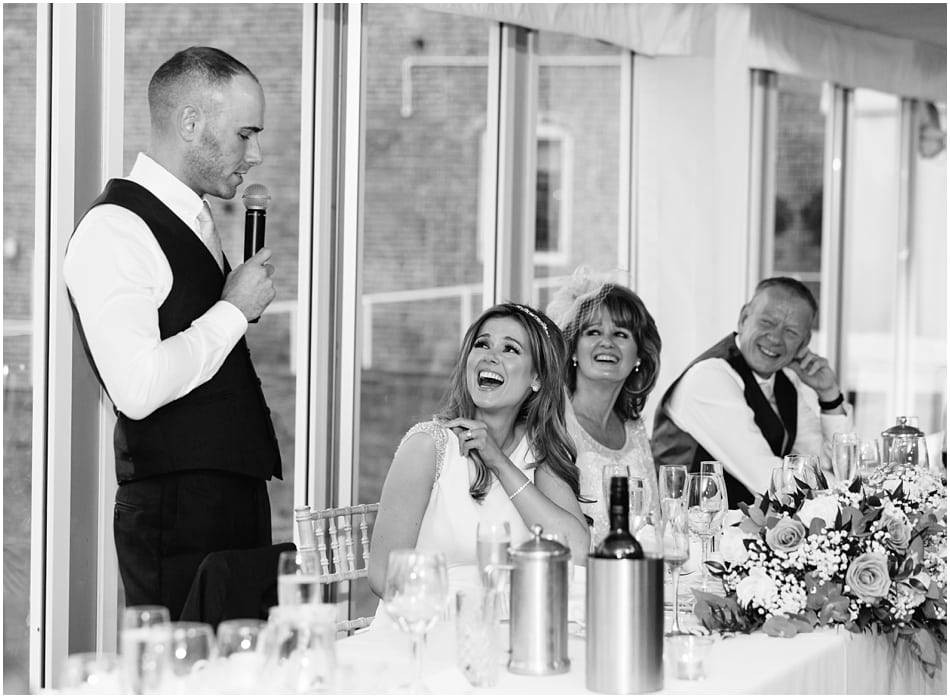 speeches in the Lakeside Marquee at an Alrewas Hayes wedding