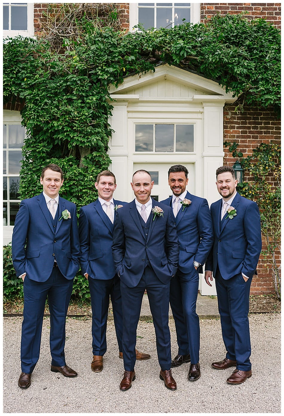 Groom and Groomsmen at Staffordshire wedding 