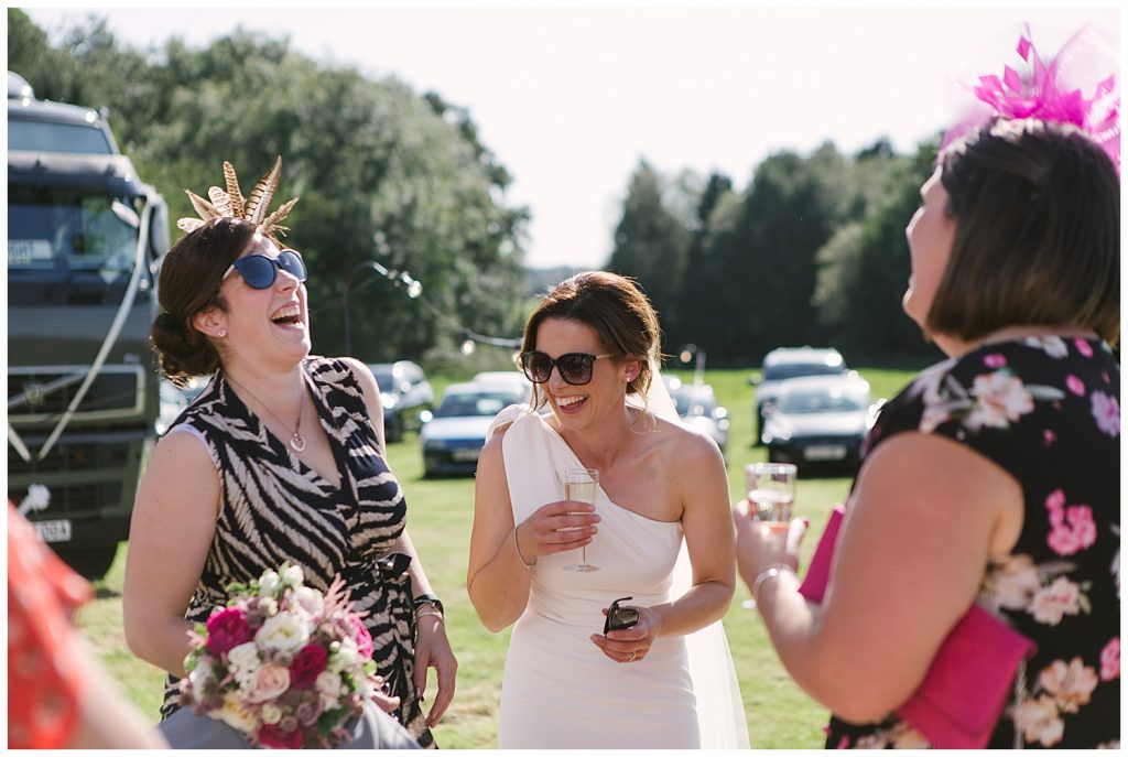 Ingestre wedding photography with relaxed farm reception