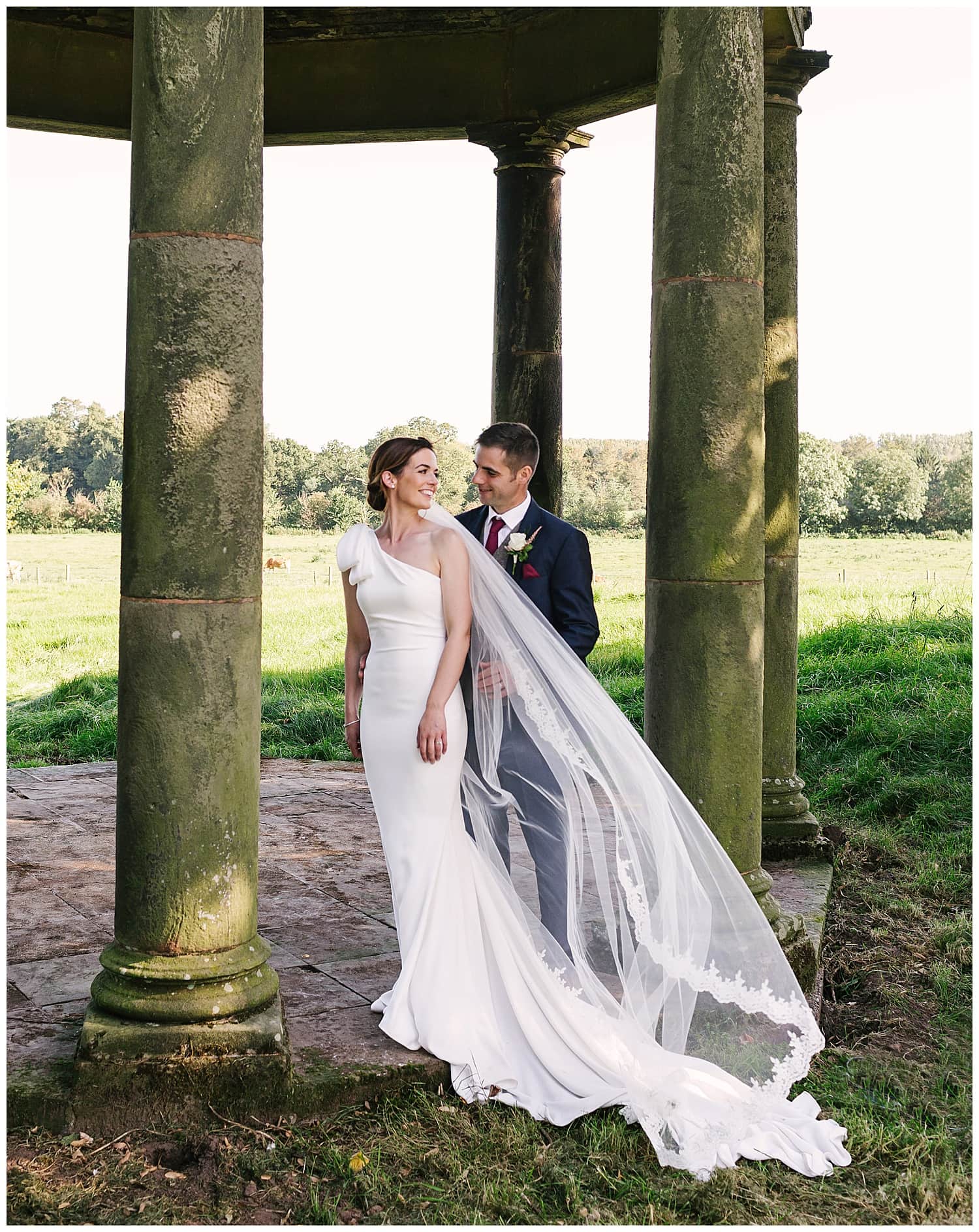 portrait of a modern farming couple on their wedding day