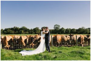 Ingestre wedding photography with relaxed farm reception