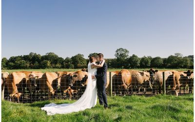 Ingestre wedding photography with relaxed farm reception