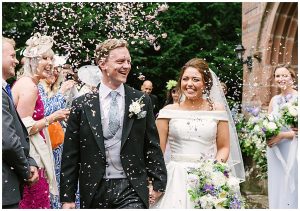 Marquee Reception at home in Shropshire with Church Wedding Ceremony