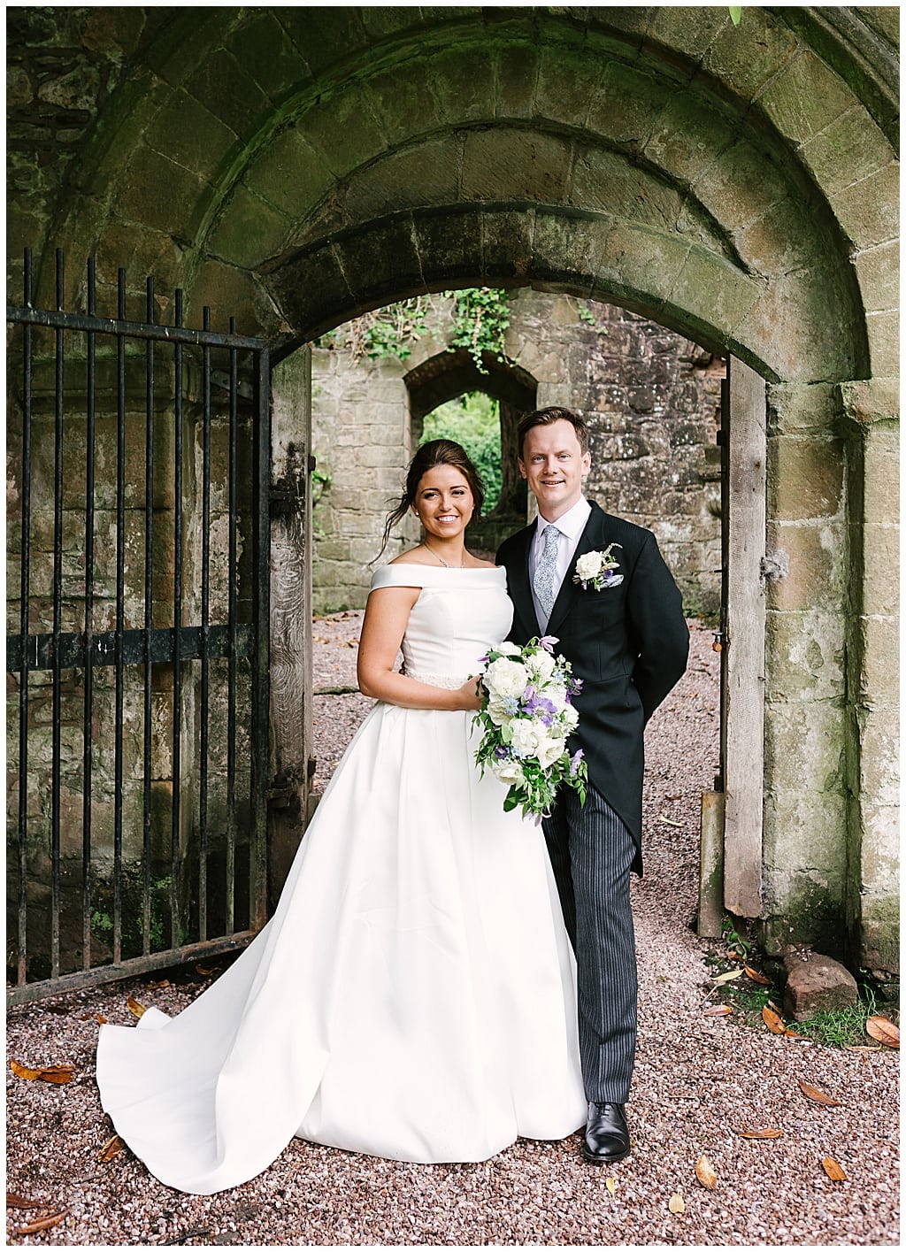 Elegant Suzanne Neville Gown | Lilleshall Abbey wedding photography