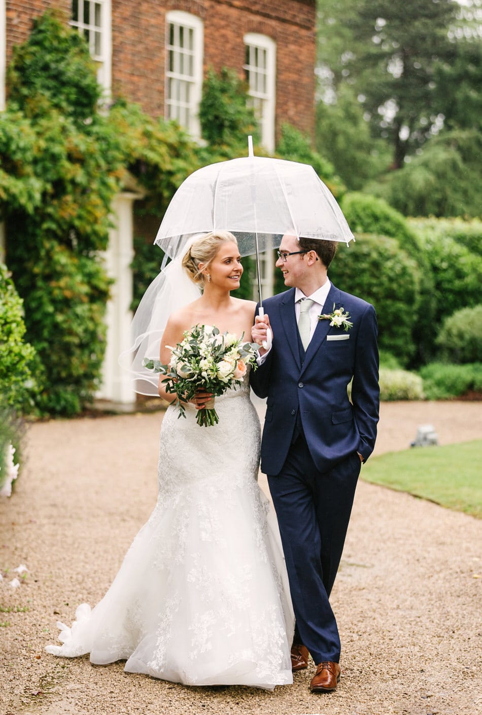 rainy wedding at Alrewas Hayes