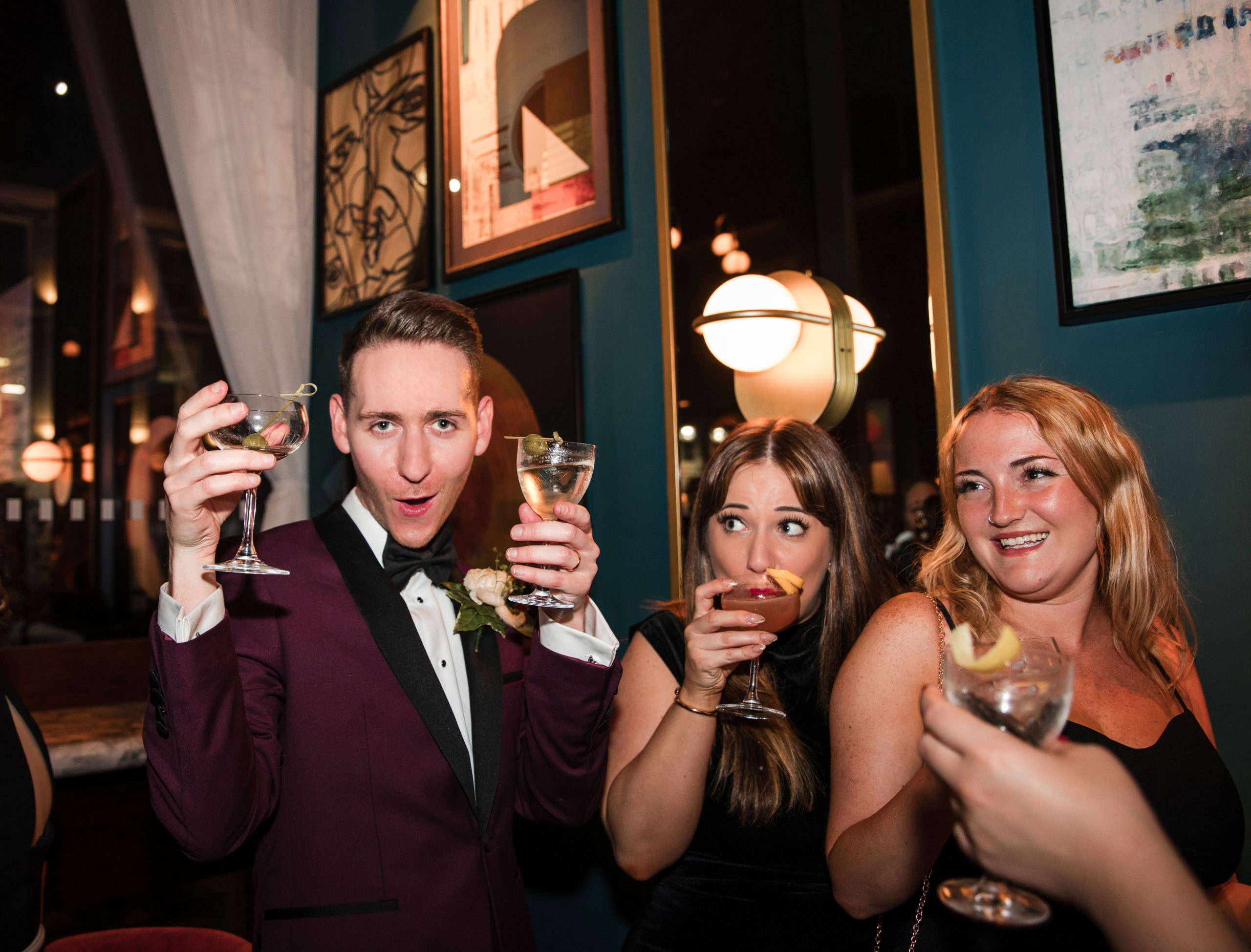 fun party photos at a gay wedding in Birmingham 