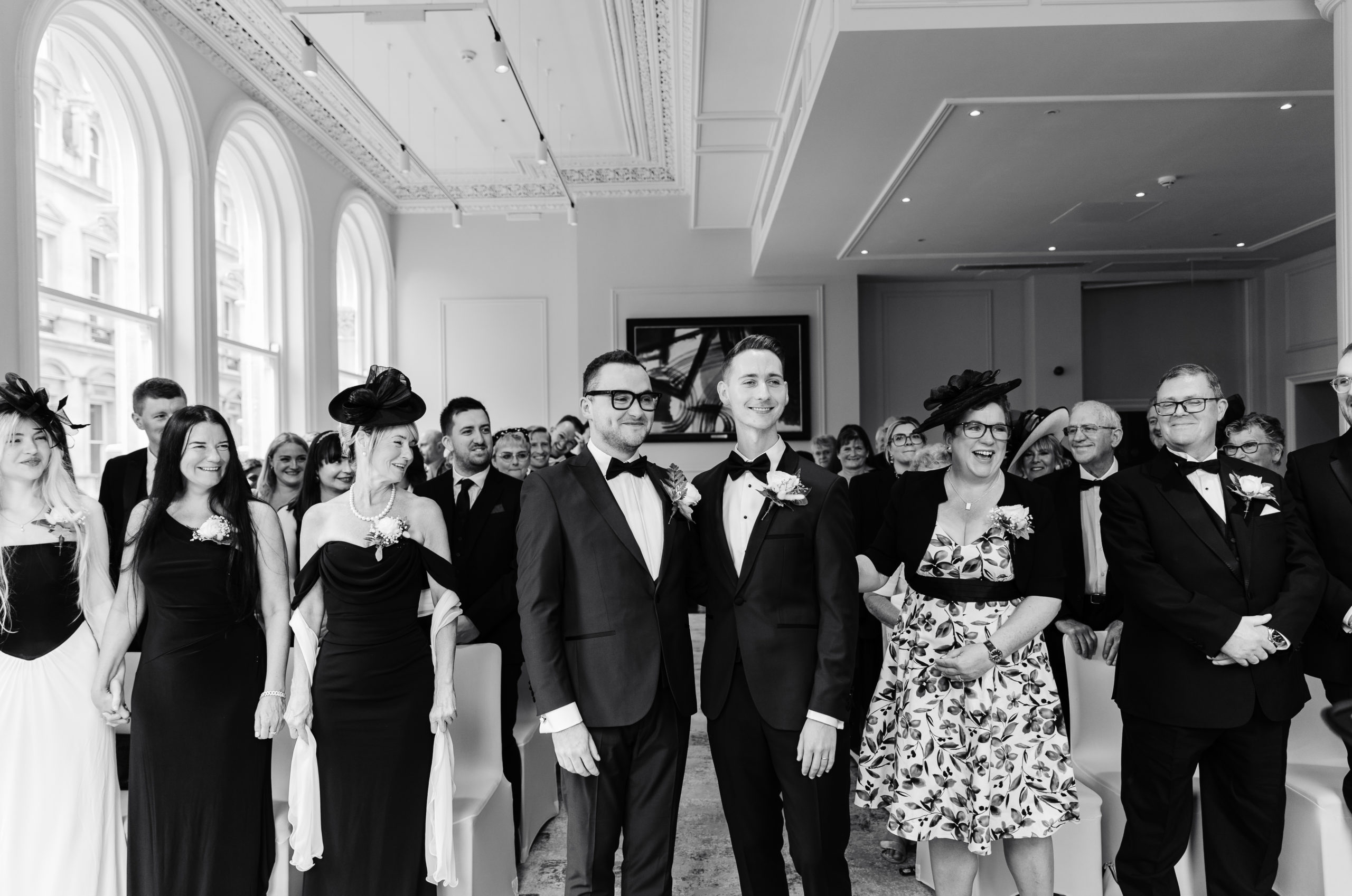 LGBTQ+ wedding ceremony in the Church Room at The Grand Hotel in Birmingham by a Birmingham Wedding Photographer